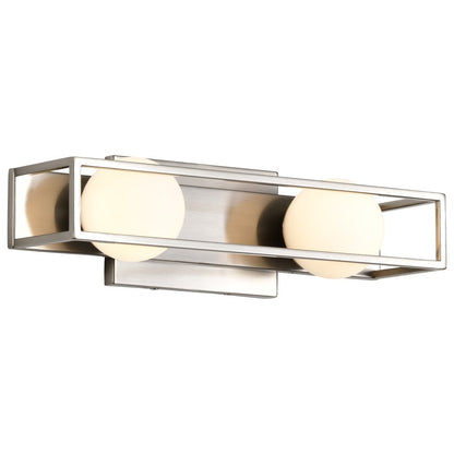 Satco 62-2252 10W LED Fixture Jenkins - 16 Inch 2 Light Vanity Brushed