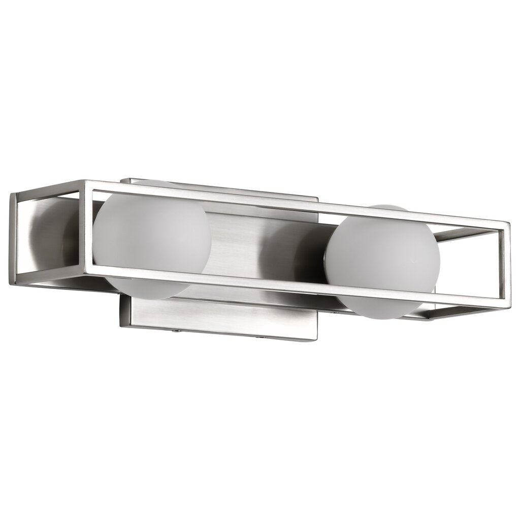 Satco 62-2252 10W LED Fixture Jenkins - 16 Inch 2 Light Vanity Brushed