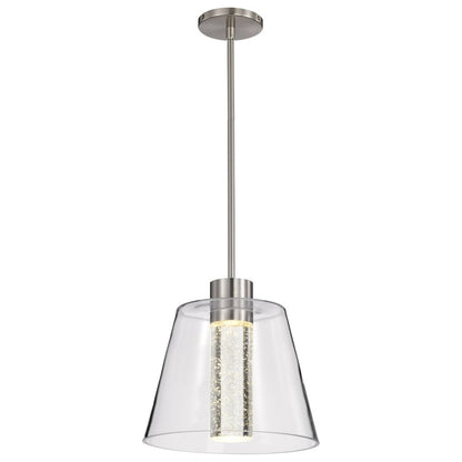 Satco 62-2192 12W LED Fixture Aura - 12 Inch Pendant Brushed Nickel K9