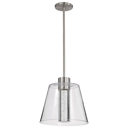 Satco 62-2192 12W LED Fixture Aura - 12 Inch Pendant Brushed Nickel K9