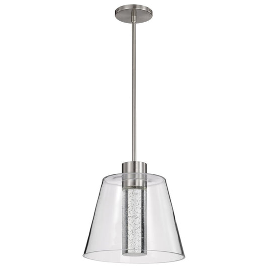 Satco 62-2192 12W LED Fixture Aura - 12 Inch Pendant Brushed Nickel K9