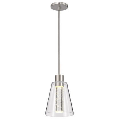 Satco 62-2191 12W LED Fixture Aura - 7 Inch Pendant Brushed Nickel K9