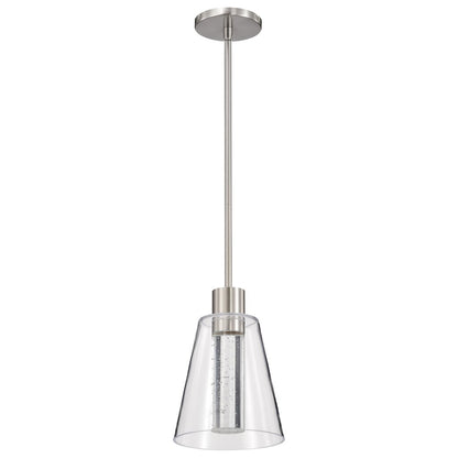Satco 62-2191 12W LED Fixture Aura - 7 Inch Pendant Brushed Nickel K9