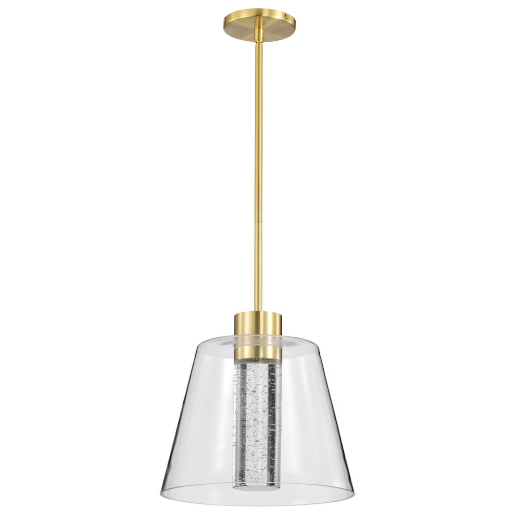 Satco 62-2182 12W LED Fixture Aura - 12 Inch Pendant Brushed Brass K9