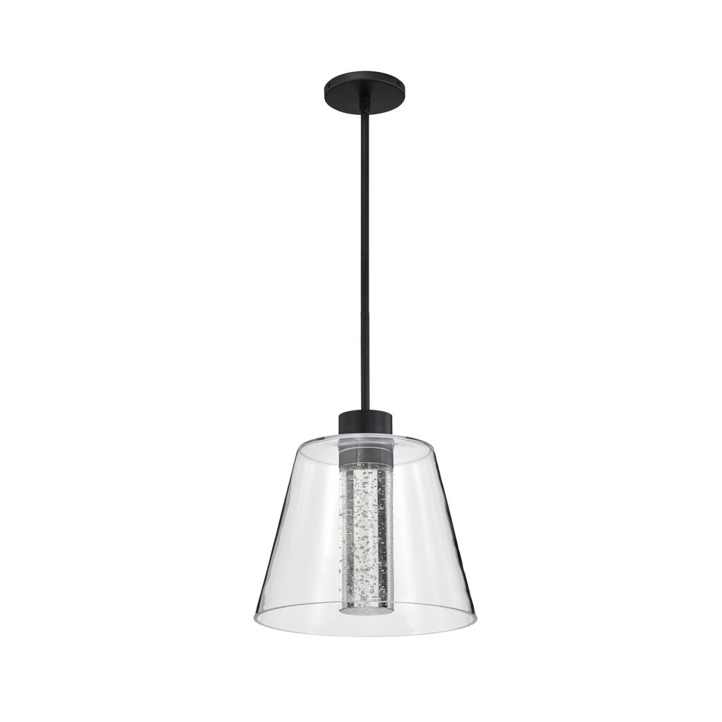 Satco 62-2172 12W LED Fixture Aura - 12 Inch Pendant Matte Black K9