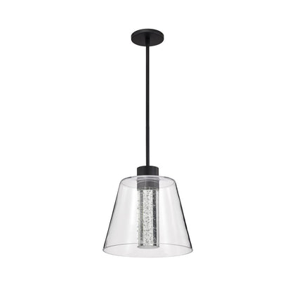 Satco 62-2172 12W LED Fixture Aura - 12 Inch Pendant Matte Black K9