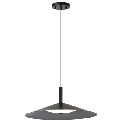 Satco 62-2073 25W LED Fixture Corrine - 18 Inch Pendant Matte Black