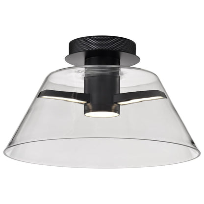 Satco 62-2064 18W LED Fixture Edmond - 17 Inch Semi Flush Matte Black