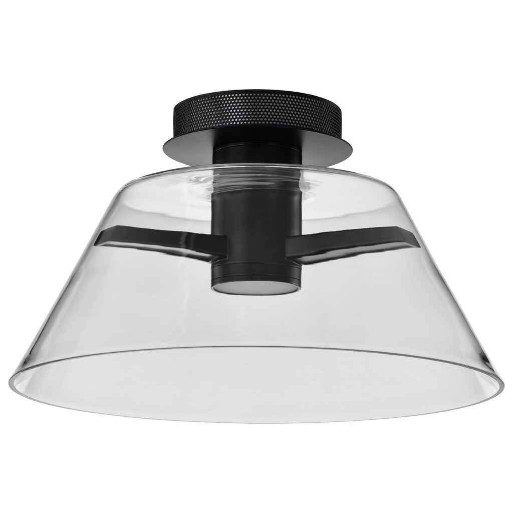 Satco 62-2064 18W LED Fixture Edmond - 17 Inch Semi Flush Matte Black