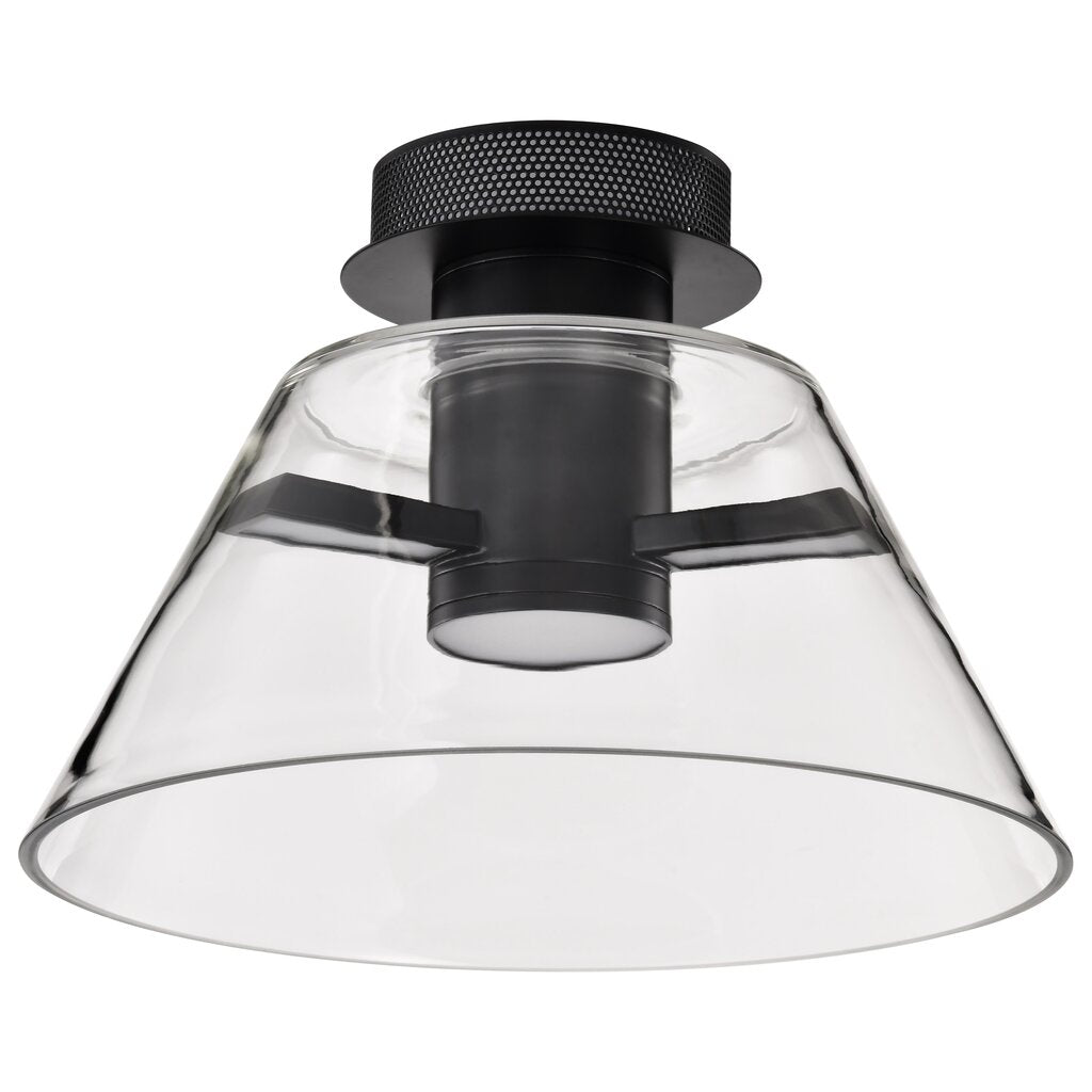 Satco 62-2063 12W LED Fixture Edmond - 14 Inch Semi Flush Matte Black