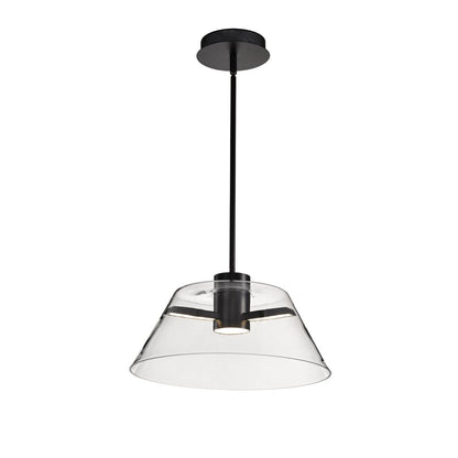 Satco 62-2062 18W LED Fixture Edmond - 17 Inch Pendant Matte Black