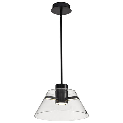 Satco 62-2061 12W LED Fixture Edmond - 14 Inch Pendant Matte Black