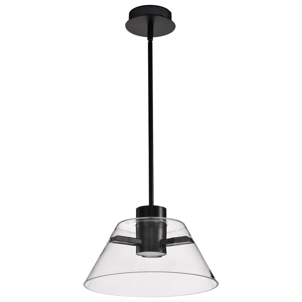 Satco 62-2061 12W LED Fixture Edmond - 14 Inch Pendant Matte Black