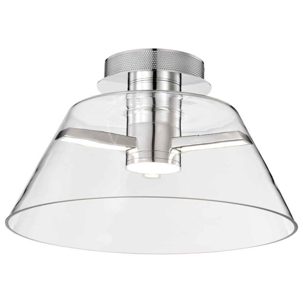 Satco 62-2054 18W LED Fixture Edmond - 17 Inch Semi Flush Polished