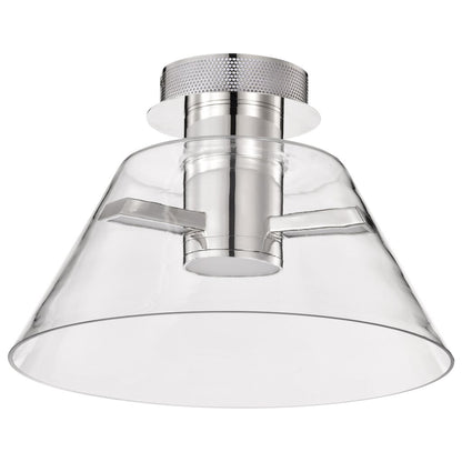 Satco 62-2053 12W LED Fixture Edmond - 14 Inch Semi Flush Polished