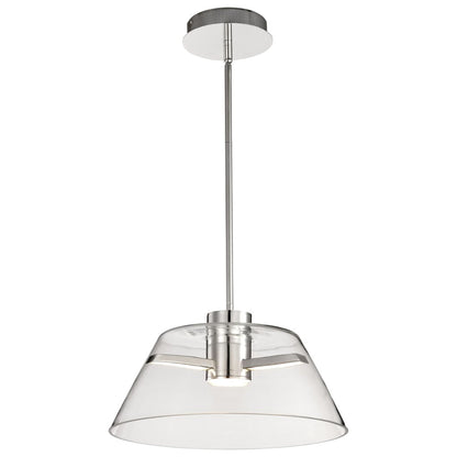 Satco 62-2052 18W LED Fixture Edmond - 17 Inch Pendant Polished Nickel
