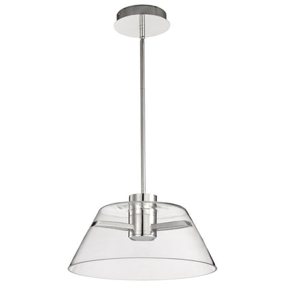 Satco 62-2052 18W LED Fixture Edmond - 17 Inch Pendant Polished Nickel
