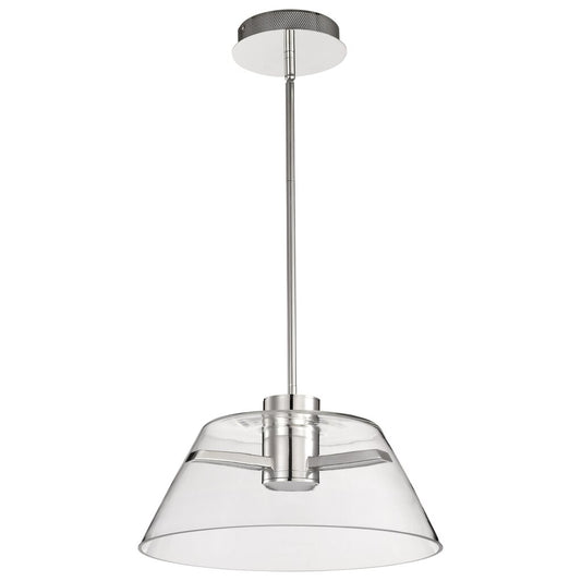 Satco 62-2052 18W LED Fixture Edmond - 17 Inch Pendant Polished Nickel