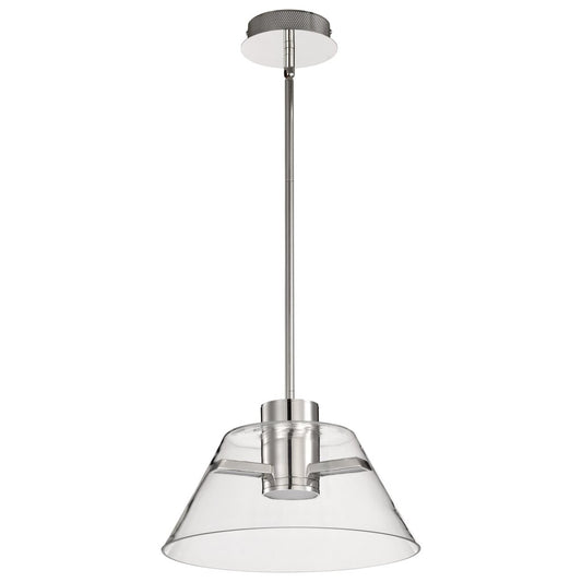 Satco 62-2051 12W LED Fixture Edmond - 14 Inch Pendant Polished Nickel