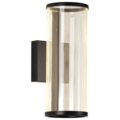 Satco 62-2042 8W LED Fixture Vale - 12 Inch Sconce Matte Black Silk
