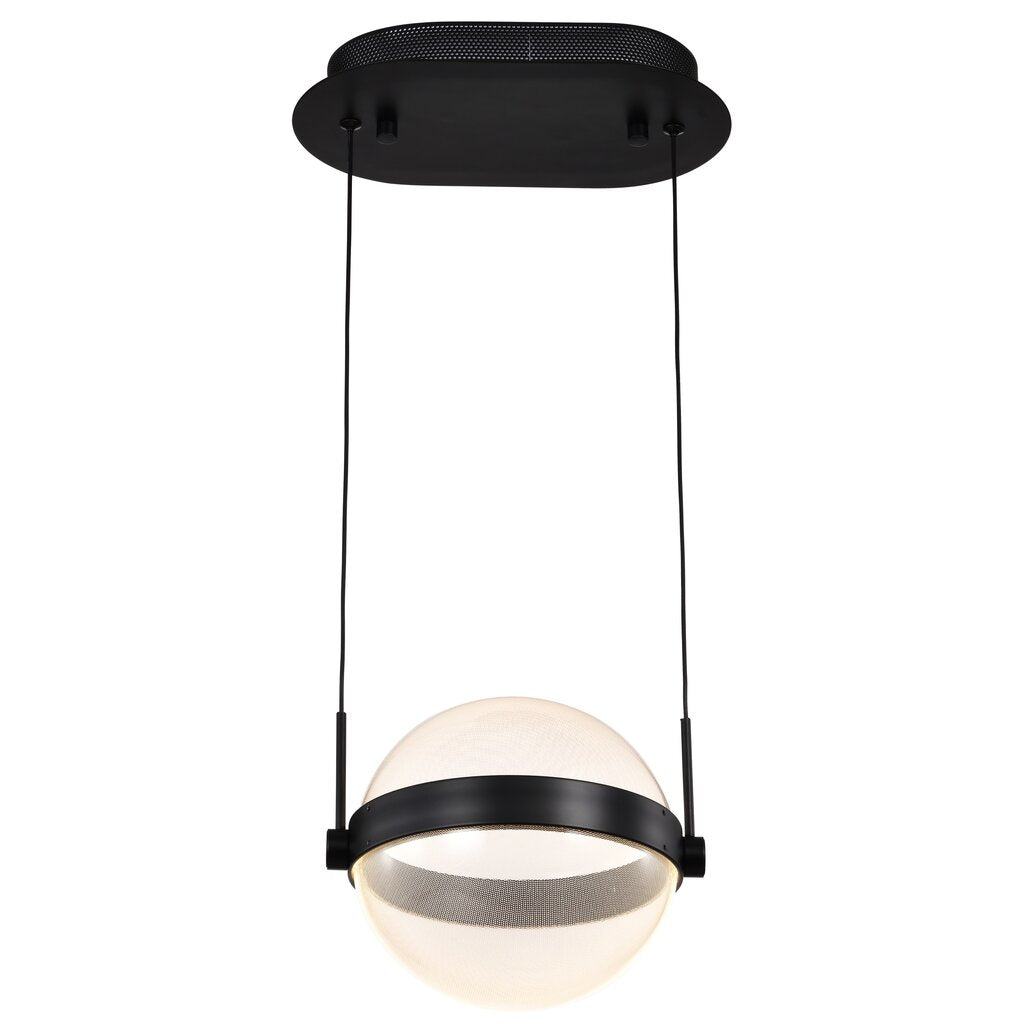 Satco 62-2031 24W LED Fixture Arvada - 8 Inch Pendant Matte Black Silk