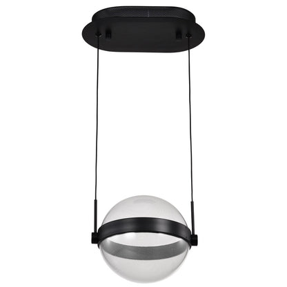 Satco 62-2031 24W LED Fixture Arvada - 8 Inch Pendant Matte Black Silk
