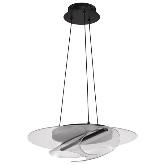 Satco 62-2025 24W LED Fixture Geneva - 18 Inch Pendant Matte Black
