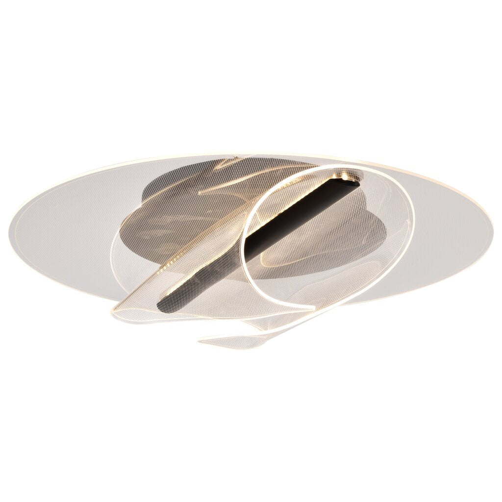 Satco 62-2024 24W LED Fixture Geneva - 18 Inch Flush Mount Matte Black
