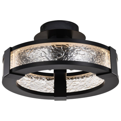 Satco 62-2001 30W LED Fixture Darrow - 13 Inch Semi Flush Matte Black