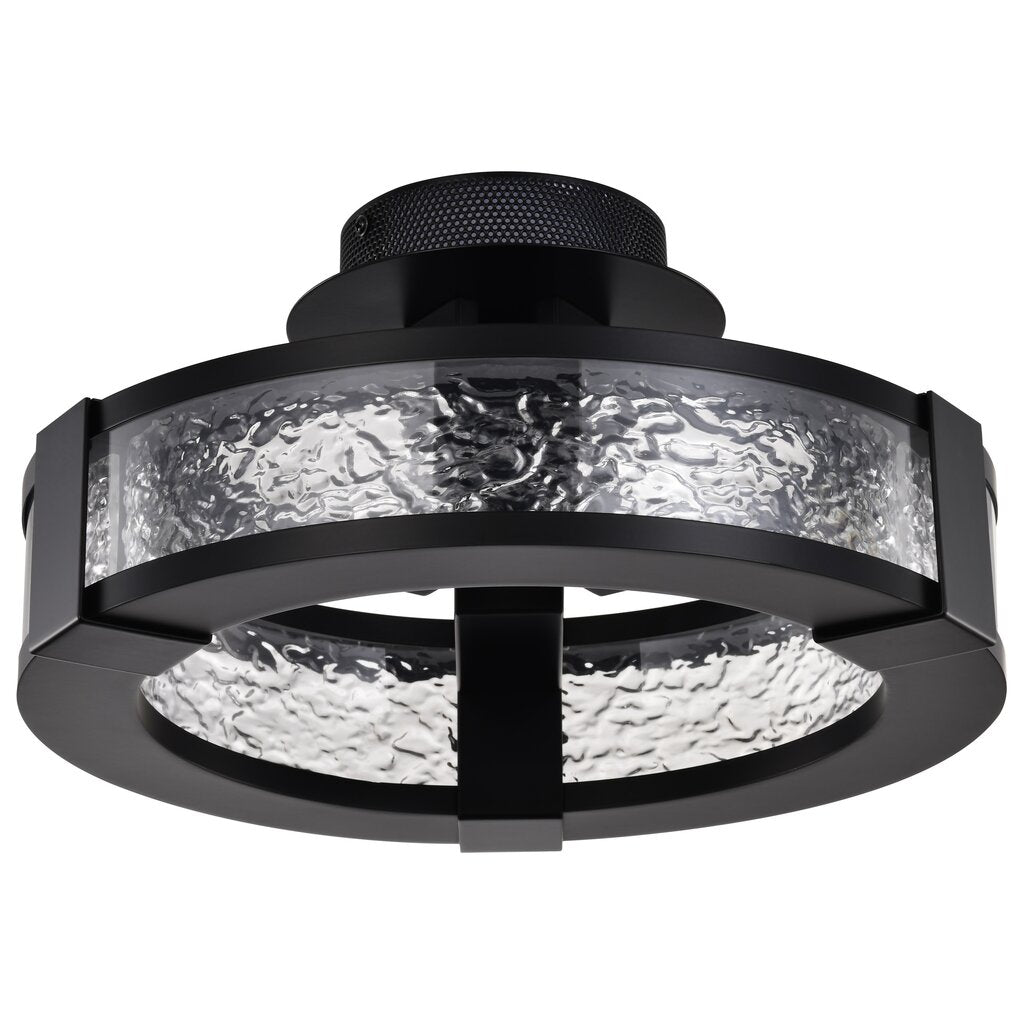 Satco 62-2001 30W LED Fixture Darrow - 13 Inch Semi Flush Matte Black