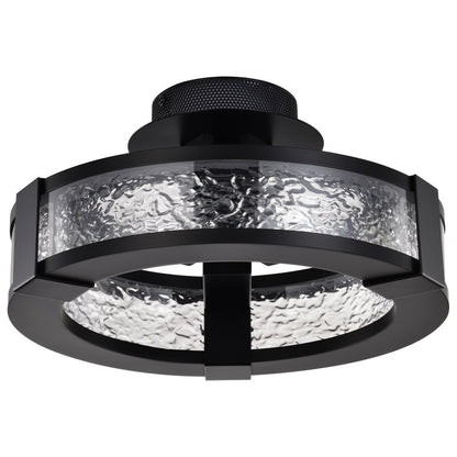 Satco 62-2001 30W LED Fixture Darrow - 13 Inch Semi Flush Matte Black
