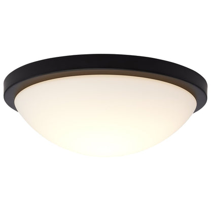 Satco 62-1942 18W LED Fixture Button - 11 Inch Flush Mount Matte Black