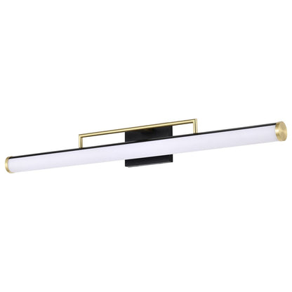 Satco 62-1539 39W LED Fixture Solano Large Vanity - Black and Brushed