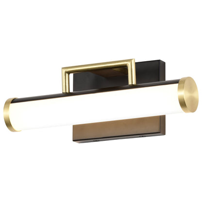 Satco 62-1537 13W LED Fixture Solano Small Vanity - Black and Brushed