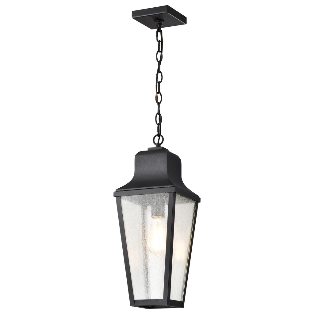 Satco 60-8135 Fixture Lawrence - 1 Light Hanging Lantern Matte Black
