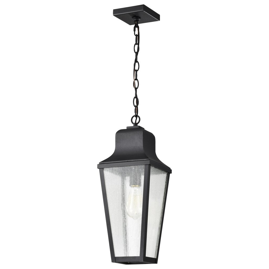 Satco 60-8135 Fixture Lawrence - 1 Light Hanging Lantern Matte Black