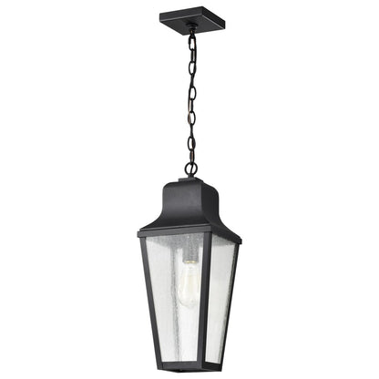Satco 60-8135 Fixture Lawrence - 1 Light Hanging Lantern Matte Black