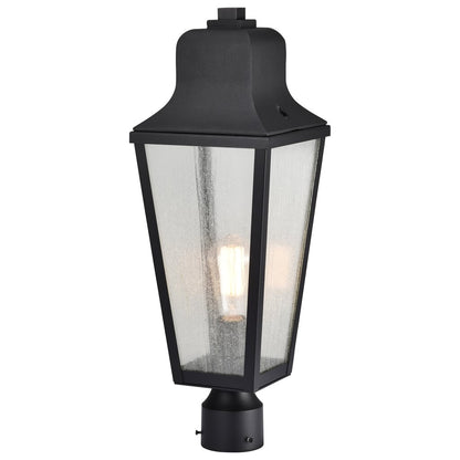 Satco 60-8134 Fixture Lawrence - 1 Light Post Top Matte Black with