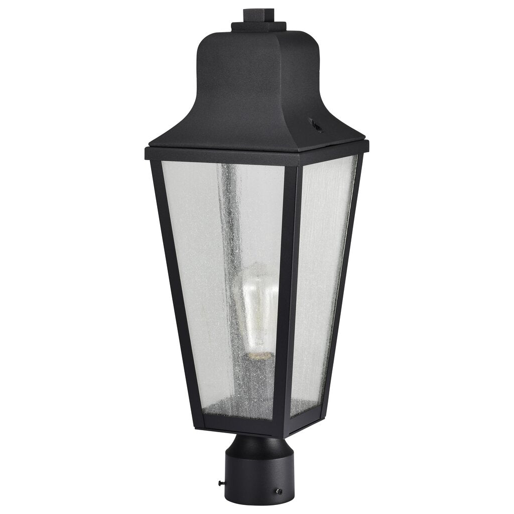 Satco 60-8134 Fixture Lawrence - 1 Light Post Top Matte Black with