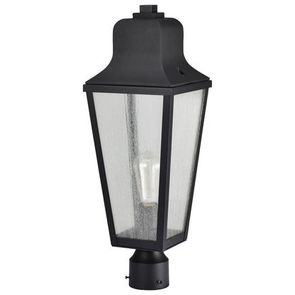 Satco 60-8134 Fixture Lawrence - 1 Light Post Top Matte Black with