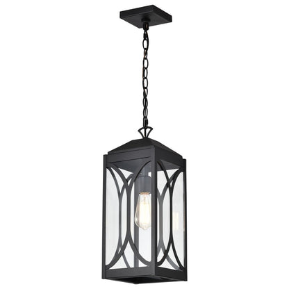 Satco 60-8125 Fixture Oaklyn - 1 Light Hanging Lantern Matte Black