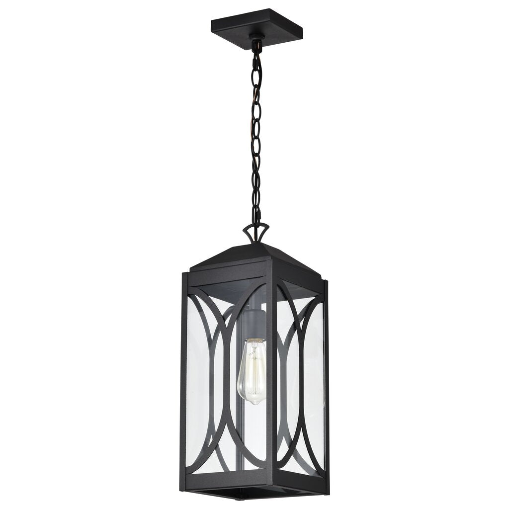 Satco 60-8125 Fixture Oaklyn - 1 Light Hanging Lantern Matte Black