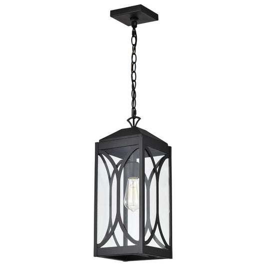 Satco 60-8125 Fixture Oaklyn - 1 Light Hanging Lantern Matte Black