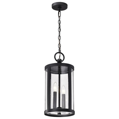 Satco 60-8115 Fixture Broadstone - 2 Light Hanging Lantern Matte Black