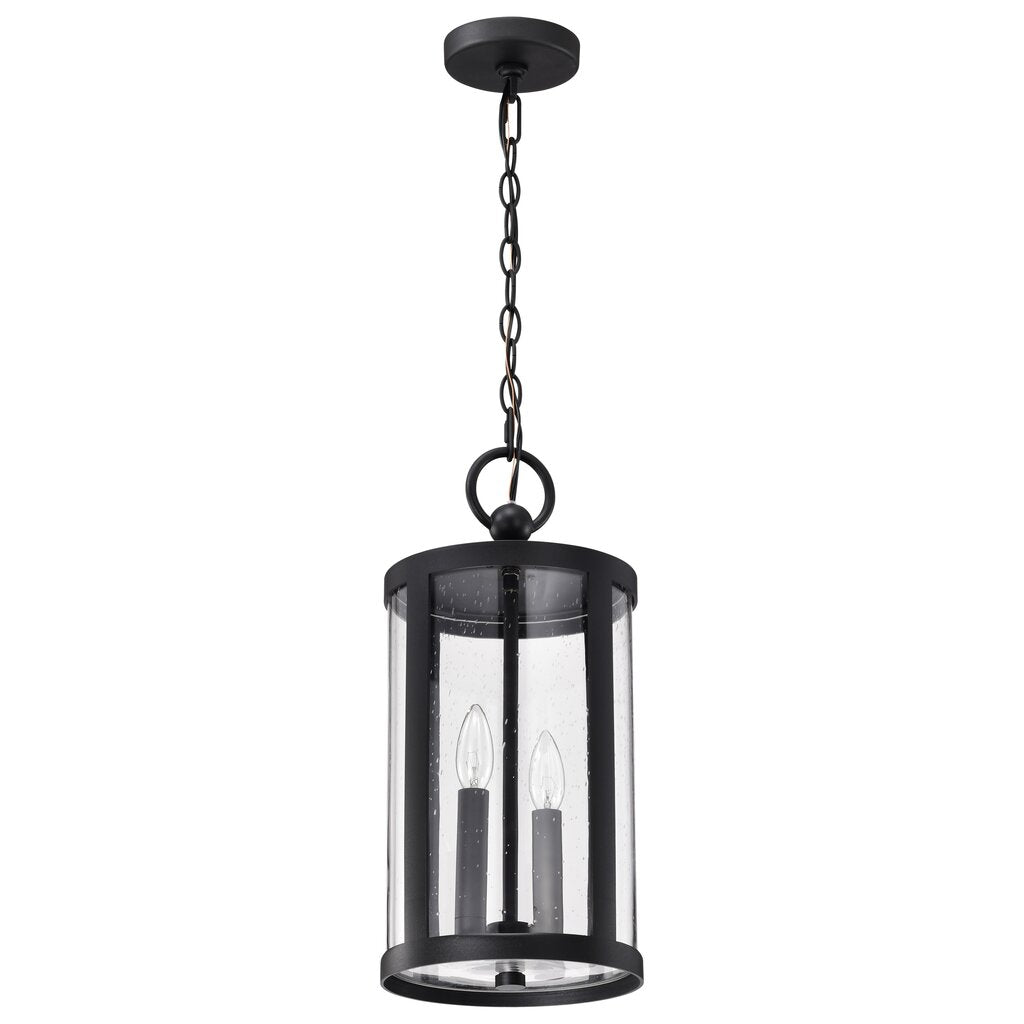 Satco 60-8115 Fixture Broadstone - 2 Light Hanging Lantern Matte Black