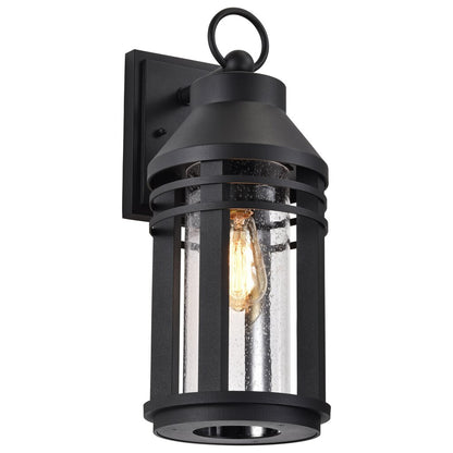 Satco 60-8103 Fixture Wilton - 1 Light Large Wall Lantern Matte Black