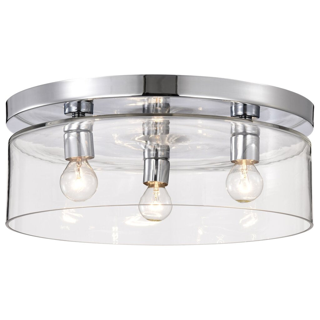 Satco 60-8074 Fixture Marlowe - 15 Inch Flush Mount Polished Nickel