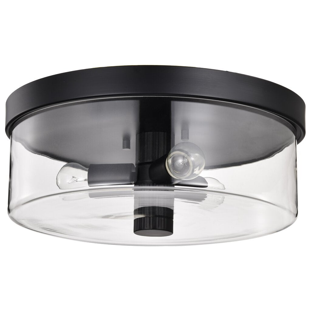 Satco 60-8065 Fixture Clarksville - 15 Inch Flush Mount Matte Black