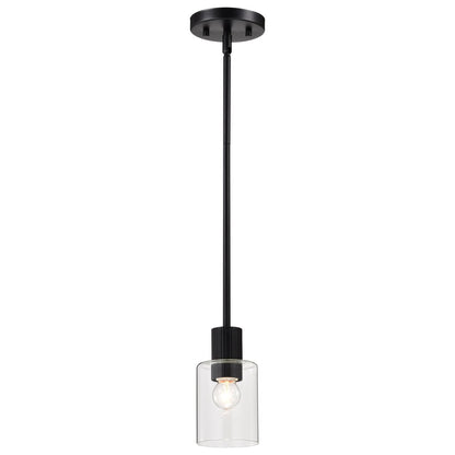 Satco 60-8064 Fixture Clarksville - 5 Inch Mini Pendant Matte Black