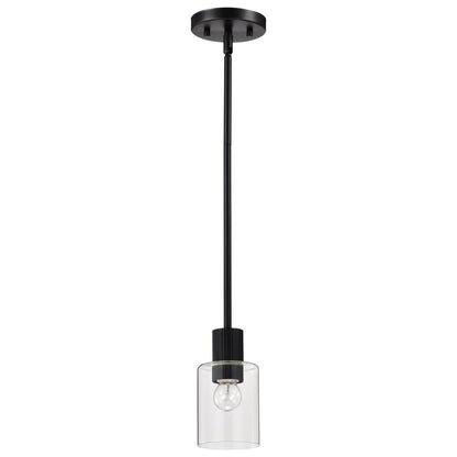 Satco 60-8064 Fixture Clarksville - 5 Inch Mini Pendant Matte Black